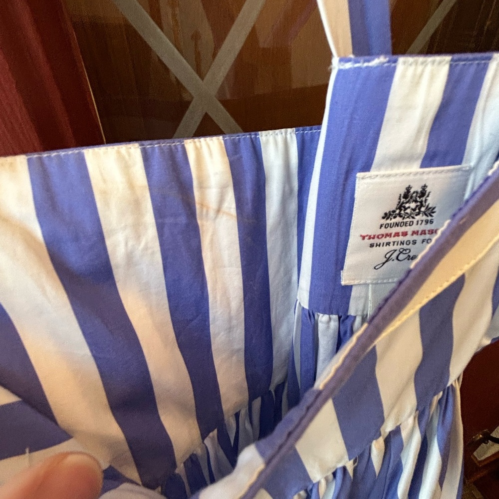 J. Crew Blue and White Striped Maxi Dress - Picture 8 of 9